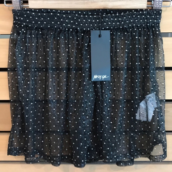 Nasty Gal Black Sheer High Waisted Studded Shorts - Picture 5 of 9